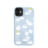 Powder Blue Fluffy Flower iPhone 11 Case