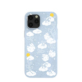 Powder Blue Fluffy Flower iPhone 12 Pro Max Case