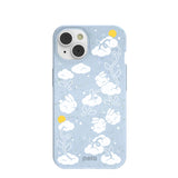 Powder Blue Fluffy Flower iPhone 14/16e Case