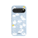 Powder Blue Fluffy Flower Google Pixel 10/10 Pro Case
