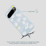 Powder Blue Fluffy Flower Google Pixel 10/10 Pro Case