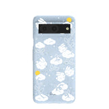 Powder Blue Fluffy Flower Google Pixel 8 Case
