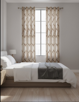 Anydrape Brown Luxury Retro Curtains – Modern Textured Drapes for Living Room, Bedroom & Dining Decor