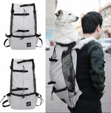 Anypet Medium Light Gray Pet Carrier Backpack with Pockets – Travel & Driving Bag for Medium to Large Dogs