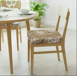 Anyseat Brown White Crack Linear Design Print Chair Cover – Stretch Washable Removable Seat Cover for Dining & Kitchen