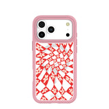 Clear Funky Fleurs iPhone 17 Pro Max Case With Petal Pink Ridge (MagSafe included)