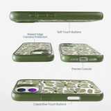 Clear Funky Flora iPhone 17 Case With Forest Floor Ridge (MagSafe included)