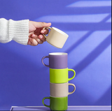 ANYGLEAM Coffee Mug Multicolor 5Pcs Set Ceramic Round Non Slip Cup Drinkware