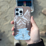 Chocolate Brown Gone Fishing Samsung Galaxy S23+(Plus) Case