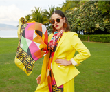 Anyyou Luxury 100% Mulberry Silk Butter Yellow Long Scarf Women Beach Shawl Pashmina Wrap Swimwear Cover-Up Foulard
