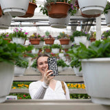 Clear Floral Wall iPhone 15 Plus Case With Black Ridge