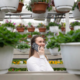 Clear Floral Wall iPhone 15 Plus Case With Black Ridge