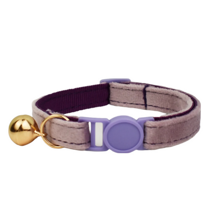 Anypet Small Purple Pink Cat Collar with Safety Buckle, Bell & Durable Adjustable Strap – Stylish Comfortable Pet Accessory for Cats