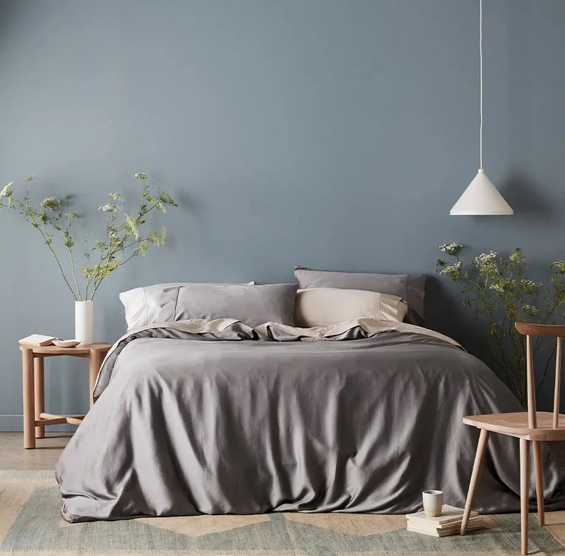 Fog | Sateen + Duvet Cover Made with 100% Organic Bamboo #Color_fog