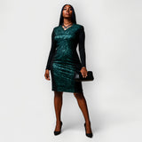 Sierra Forest Night Leopard Brocade Jacquard Dress Made to Order