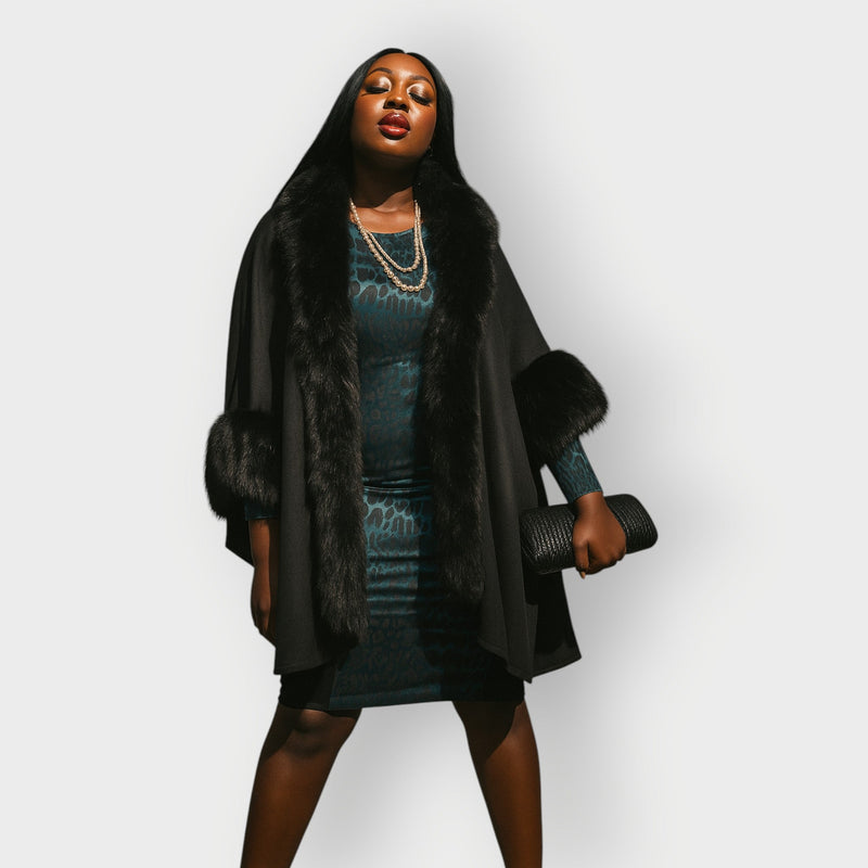 Sierra Forest Night Leopard Brocade Jacquard Dress Made to Order