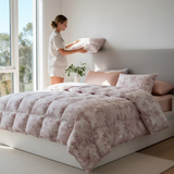 Anyhouz Duvet Cover – Rose Gold Cloudy Fluffy Puffer Bed Comforter