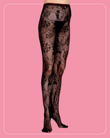 Floral Net Tights