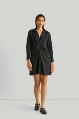 Front Twist Dress in Black