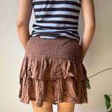 Don'T Call Me Jennyfer Mini Rara Skirt - XL Brown Viscose