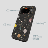 Black Galactic Glow Google Pixel 10/10 Pro Case