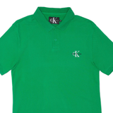 CALVIN KLEIN JEANS Mens Polo Shirt Green S
