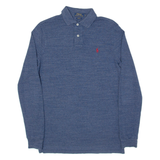 POLO RALPH LAUREN Custom Fit Mens Polo Shirt Blue Long Sleeve S