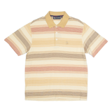 SANTA BARBARA POLO Mens Polo Shirt Beige Striped L