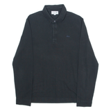 LACOSTE Mens Polo Shirt Black Long Sleeve L