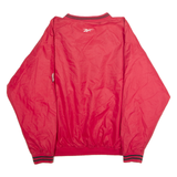 REEBOK Wisconsin Badgers Mens Pullover Jacket Red USA XL