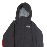 THE NORTH FACE Womens Rain Jacket Black Nylon Hooded Colourblock M