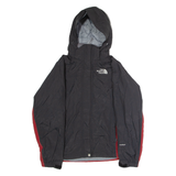 THE NORTH FACE Womens Rain Jacket Black Nylon Hooded Colourblock M
