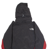 THE NORTH FACE Womens Rain Jacket Black Nylon Hooded Colourblock M