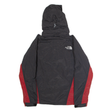 THE NORTH FACE Womens Rain Jacket Black Nylon Hooded Colourblock M