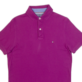 TOMMY HILFIGER Slim Fit Mens Polo Shirt Purple S