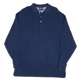 TOMMY HILFIGER Golf Mens Polo Shirt Blue Long Sleeve XL