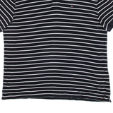 TOMMY HILFIGER Mens Polo Shirt Black Striped 2XL