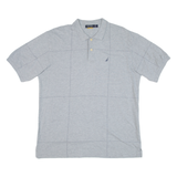 NAUTICA Mens Polo Shirt Grey Check L