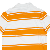 NAUTICA Mens Polo Shirt Orange Striped L