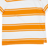 NAUTICA Mens Polo Shirt Orange Striped L