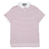 POLO RALPH LAUREN Custom Fit Mens Polo Shirt Red Striped M