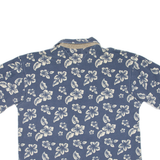 TOMMY HILFIGER Mens Polo Shirt Blue Floral 2XL