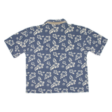 TOMMY HILFIGER Mens Polo Shirt Blue Floral 2XL