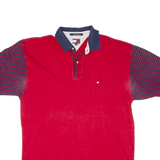 TOMMY HILFIGER Mens Polo Shirt Red L