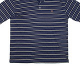 TOMMY HILFIGER Mens Polo Shirt Blue Striped 2XL