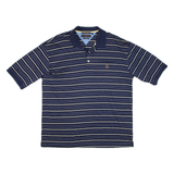 TOMMY HILFIGER Mens Polo Shirt Blue Striped 2XL