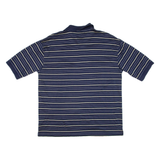 TOMMY HILFIGER Mens Polo Shirt Blue Striped 2XL