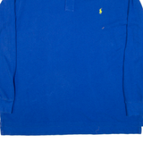 POLO RALPH LAUREN Big Mens Polo Shirt Blue Long Sleeve 2XL
