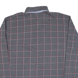TOMMY HILFIGER Mens Polo Shirt Grey Check Long Sleeve 2XL