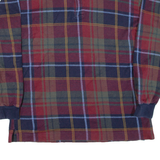 NAUTICA Mens Polo Shirt Red Check Long Sleeve L